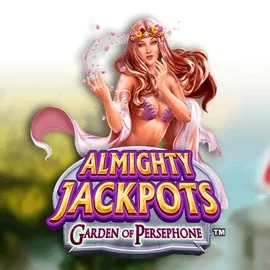 Almighty Jackpots: Garden of Persephone slot logo by Novomatic at Europa Casino  ZA
