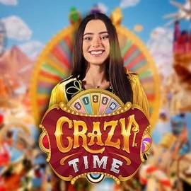 Crazy Time logo by Evolution at Europa Casino  ZACrazy Time