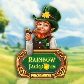 Rainbow Jackpots Megaways slot logo by Red Tiger Gaming at Europa Casino  ZA